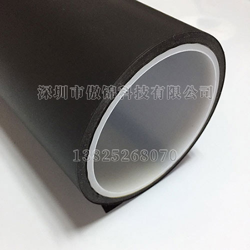 0.08mm黑色PET硅膠帶AJ080BP